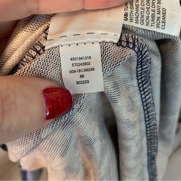 Chicos Asymmetrical Paisley Print Button-Back Lightweight Tunic sz L 2 pockets - Picture 11 of 12